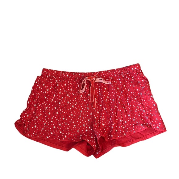 🆕 LOFT Sleep Red and White Star Pattern Pajama Shorts Women’s Size Small - Picture 10 of 11